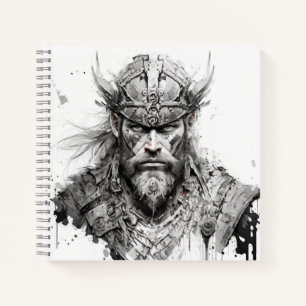 Carnet Viking Warrior Portrait Peinture Historique Tough