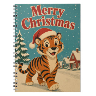 Carnet Village animalier de Noël au tigre enneigé