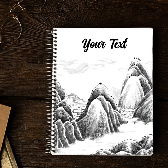Carnet Village de montagne - encre (Créateur téléchargé)