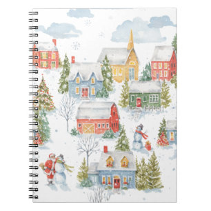 Carnet Village de Noël Watercolor