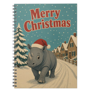 Carnet Village de rhinocéros Lane Animal Noël