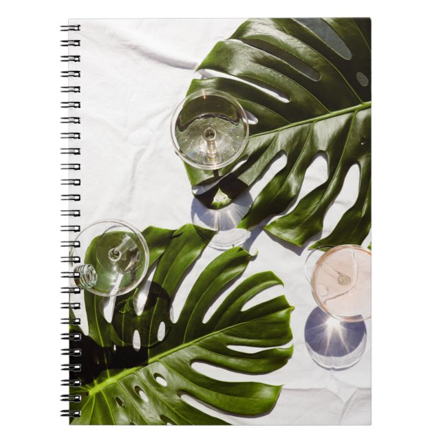 Carnet Vin blanc sur verres (Devant)