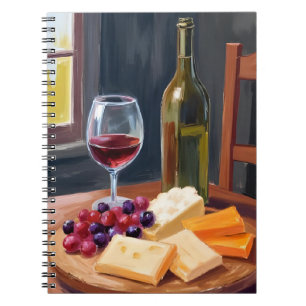 Carnet Vin & Fromage Peinture à l'huile Charcuterie