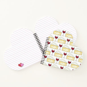 Carnet Vin rouge et fromage brique Merlot Cabernet Glass