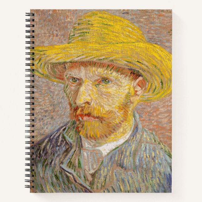Carnet Vincent Van Gogh Auto-portrait peinture impression (Devant)