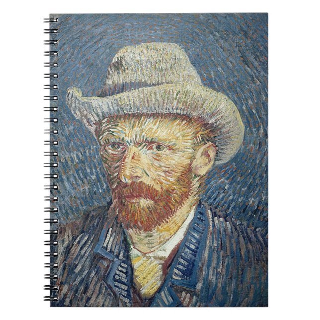 Carnet Vincent van Gogh | Autoportrait avec Casquette à p (Devant)