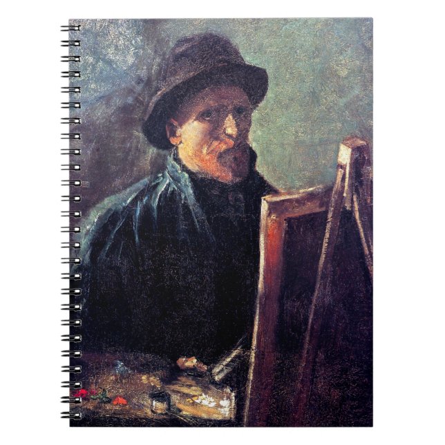 Carnet Vincent Van Gogh - Autoportrait chapeau de feutre  (Devant)