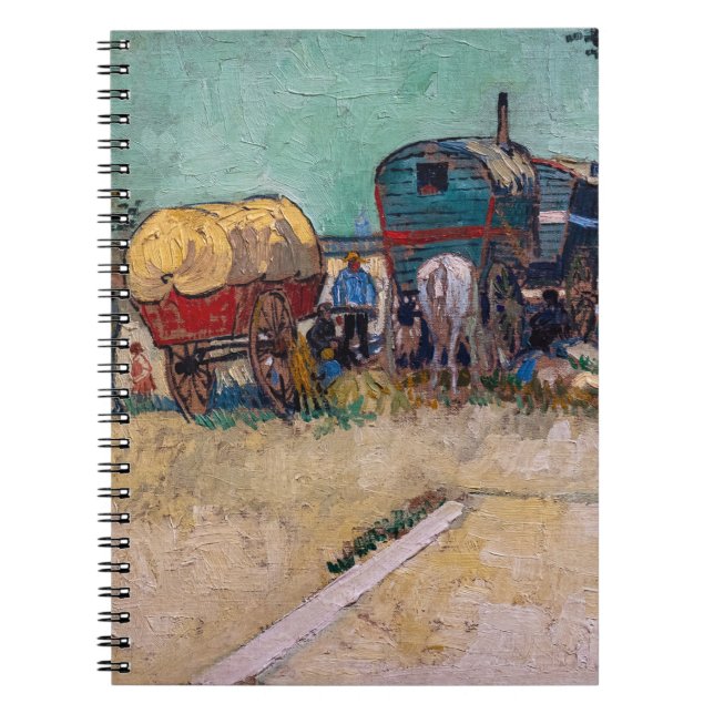 Carnet Vincent van Gogh - Caravanes, campement de gitans  (Devant)