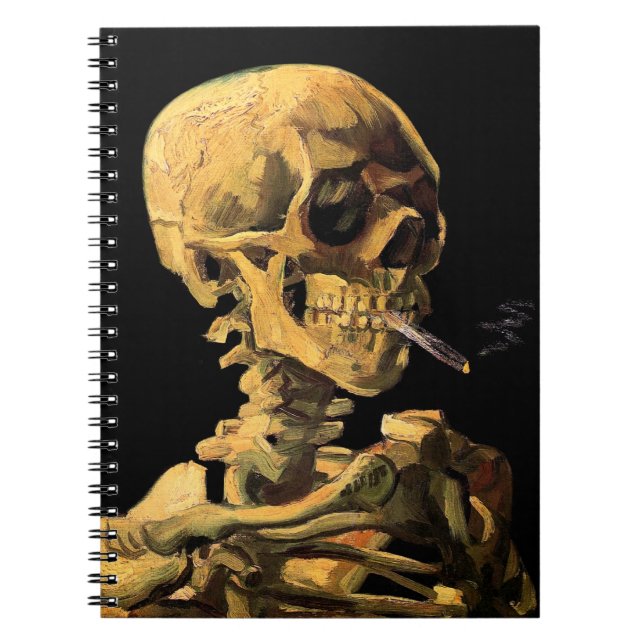 Carnet Vincent Van Gogh - Crâne à la cigarette allumée (Devant)