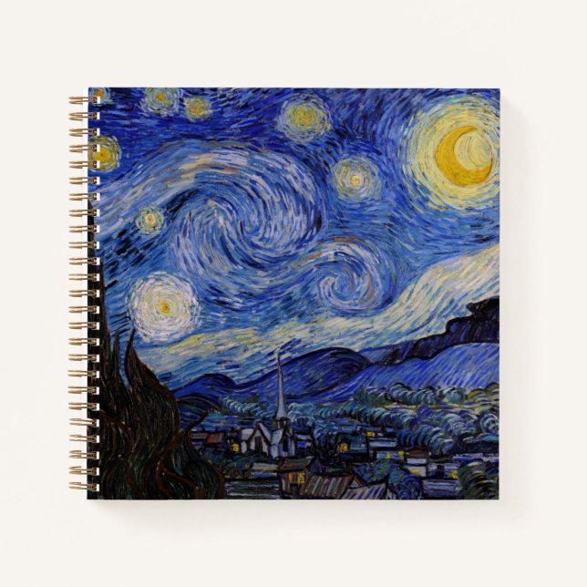 Carnet Vincent Van Gogh - La nuit étoilée (Devant)