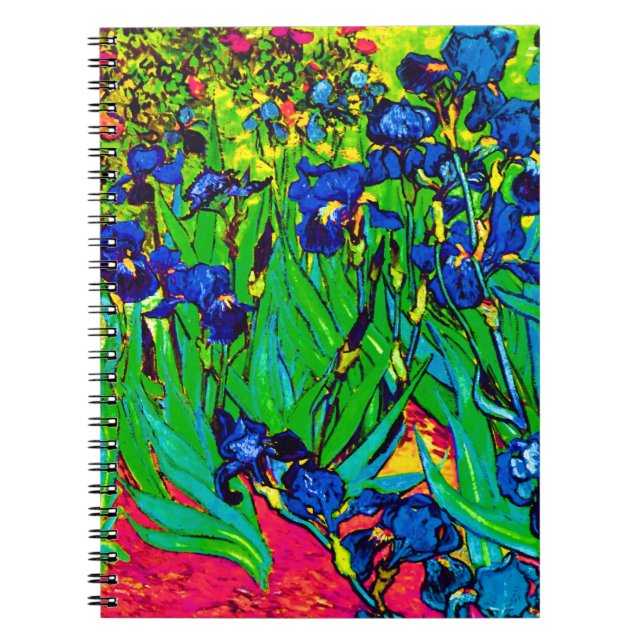 Carnet Vincent Van Gogh - Les Iris - Amoureux des Fleurs  (Devant)