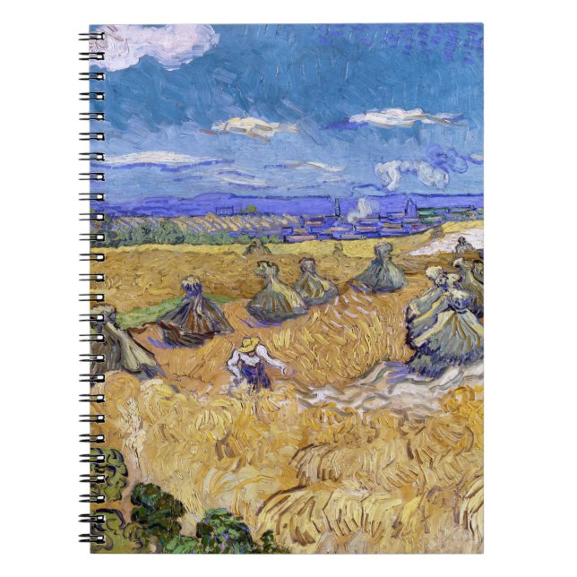Carnet Vincent van Gogh - Meules de blé avec des moissonn (Devant)