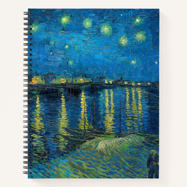 Carnet Vincent Van Gogh Nuit étoilée sur le Rhône (Devant)