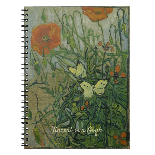 Carnet Vincent van Gogh - Papillons et Pavots (Devant)