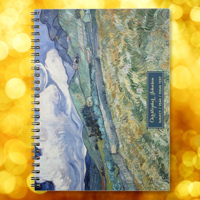 Carnet Vincent Van Gogh Paysage Art Or Monogramme (Vincent Van Gogh Landscape Art Gold Monogrammed Notebook)