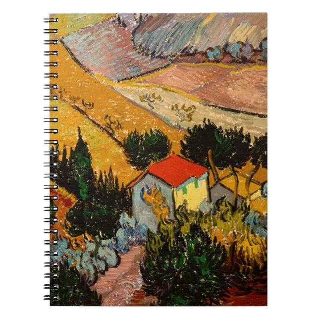 Carnet Vincent van Gogh - Paysage, Maison et Plowman (Devant)