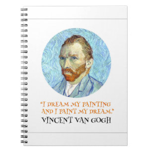 Carnet Vincent Van Gogh Portrait avec citation