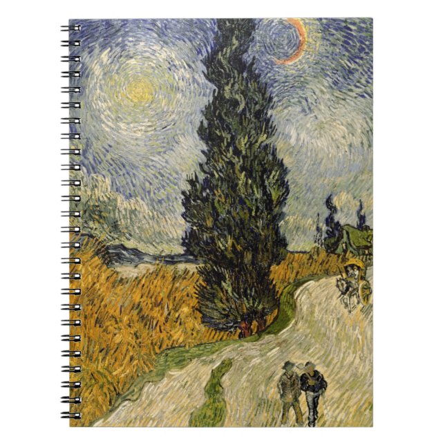 Carnet Vincent van Gogh| Route avec Cyprès, 1890 (Devant)