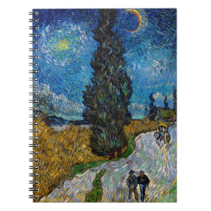 Carnet Vincent van Gogh - Route avec cyprès et étoile