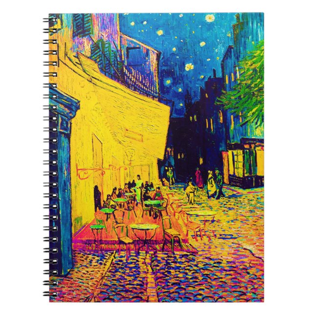 Carnet Vincent Van Gogh - Terrasse de café la nuit Pop Ar (Devant)