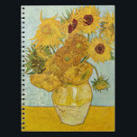 Carnet Vincent Van Gogh - Vase avec douze tournesols<br><div class="desc">Vase avec douze tournesols / Vase avec douze douze tournesols - Vincent Van Gogh,  août 1888 - Sunflowers 1888 troisième version (F456)</div>