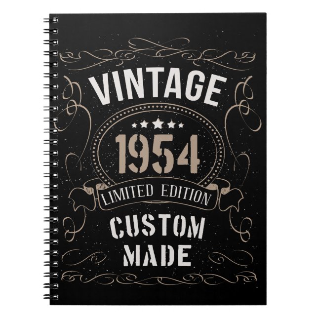 Carnet Vintage 1954 Limited Edition Personnalisé (Devant)