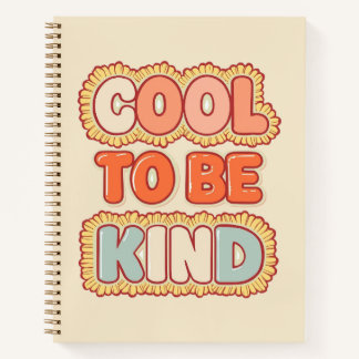 Carnet Vintage 70s Cool To Be Kind Typography
