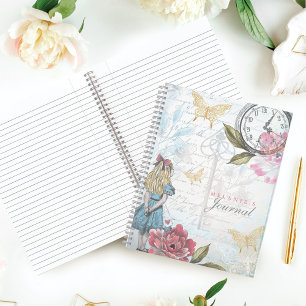 Carnet Vintage Alice In Wonderland Découpage Collage