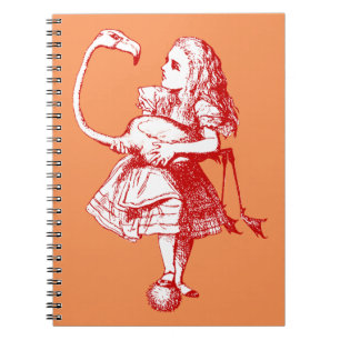 Carnet Vintage Alice in Wonderland Flamingo