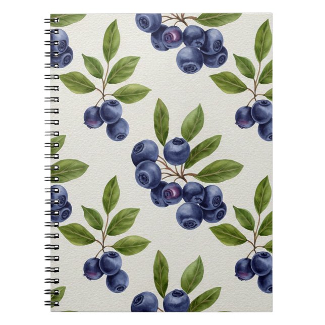 Carnet Vintage Blueberry Botanique sans joint (Devant)