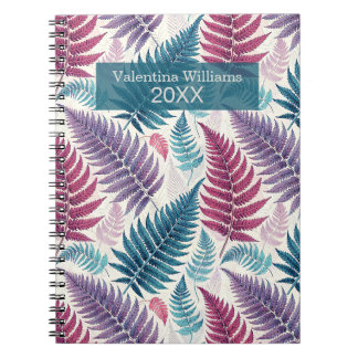 Carnet Vintage Botanical Fern Monogram