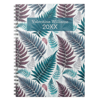 Carnet Vintage Botanical Fern Monogram