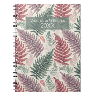Carnet Vintage Botanical Fern Monogram