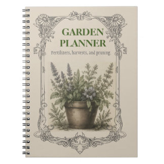 Carnet Vintage Botanical Gardening Planner, Plant Care &
