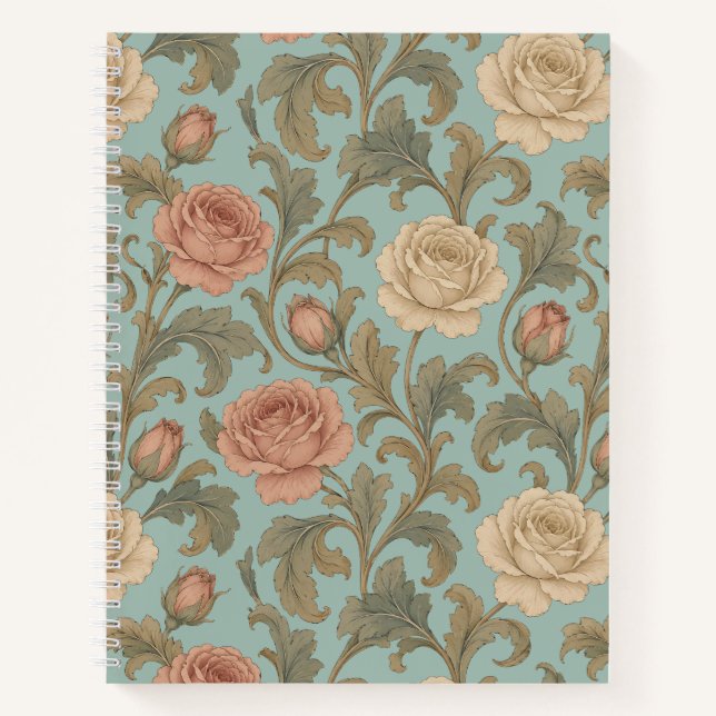 Carnet Vintage Botanical　Roses (Devant)