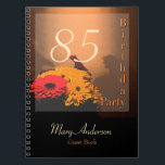 Carnet Vintage Bouquet 85th Birthday Party Guest Book<br><div class="desc">Customizable 85th Birthday Guest Book with a manipulated photograph (filter) to create vintage effect.</div>