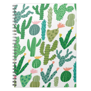 Carnet vintage cactus mignon main dessiné sans couture mo