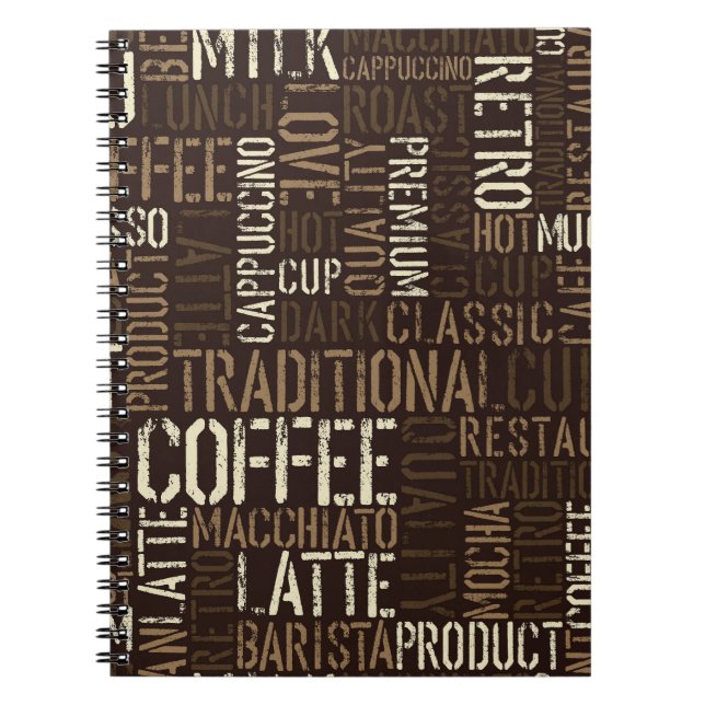 Carnet Vintage café expérience Motif sans couture (Devant)