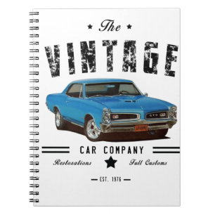 Carnet Vintage Car Company Blue GTO