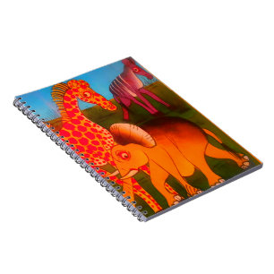 Carnet Vintage Coloré Africain couleurs d'animaux sauvage
