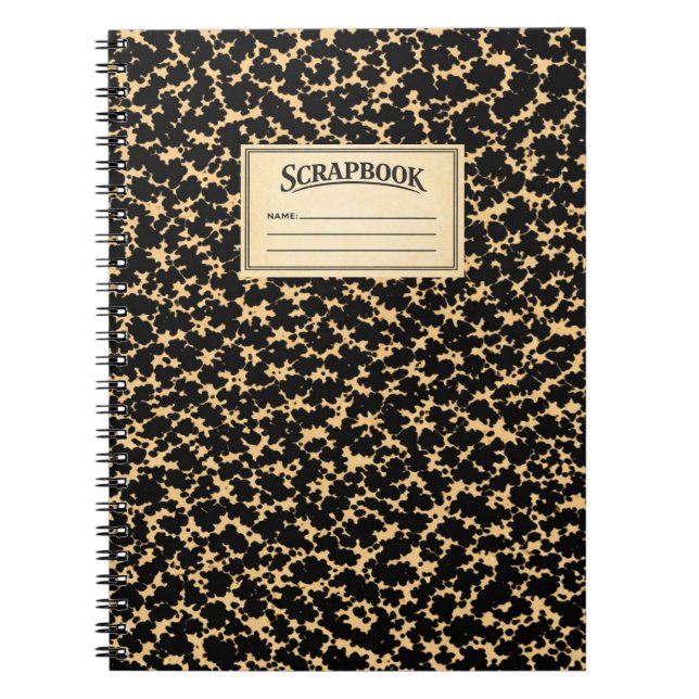 Carnet Vintage Composition book  scrapbook  (Devant)