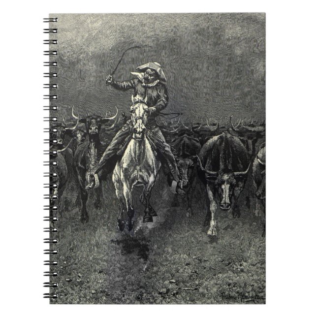 Carnet Vintage Cowboys, Une Débandade par Frederic Reming (Devant)