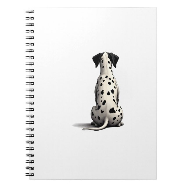 Carnet Vintage Dalmatian Dog From Behind Illustration Min (Devant)
