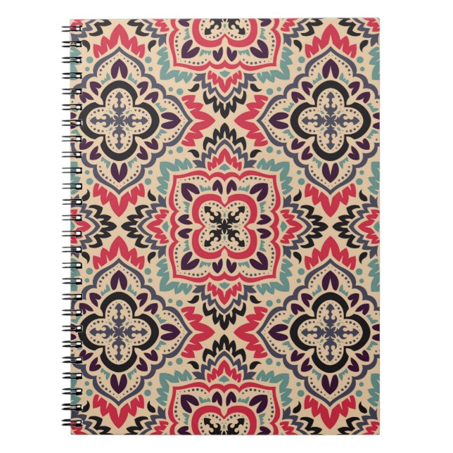 Carnet Vintage damask sans couture motif arrière - plan.  (Devant)