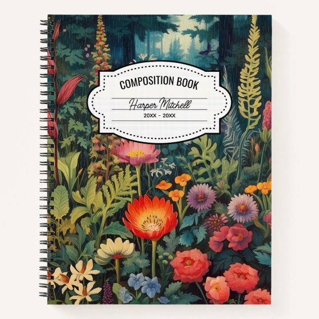 Carnet vintage de composition forestière (Devant)