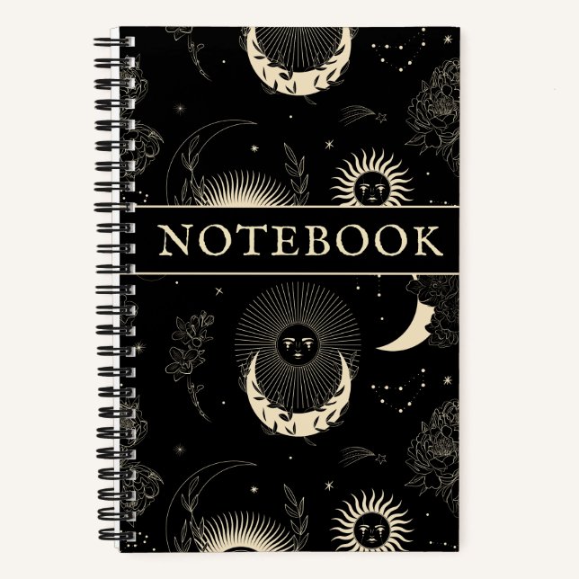 Carnet Vintage de spirale de Sun Moon (Recto)