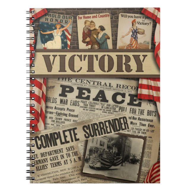 Carnet vintage de victoire de 2ÈME GUERRE MONDIALE (Devant)