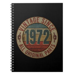 CARNET VINTAGE DEPUIS 1972 TOUTES PIÈCES D'ORIGINE