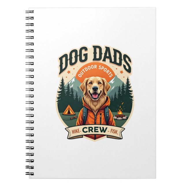 Carnet Vintage Dog Dads Outdoor Sports Crew Golden Retrie (Devant)