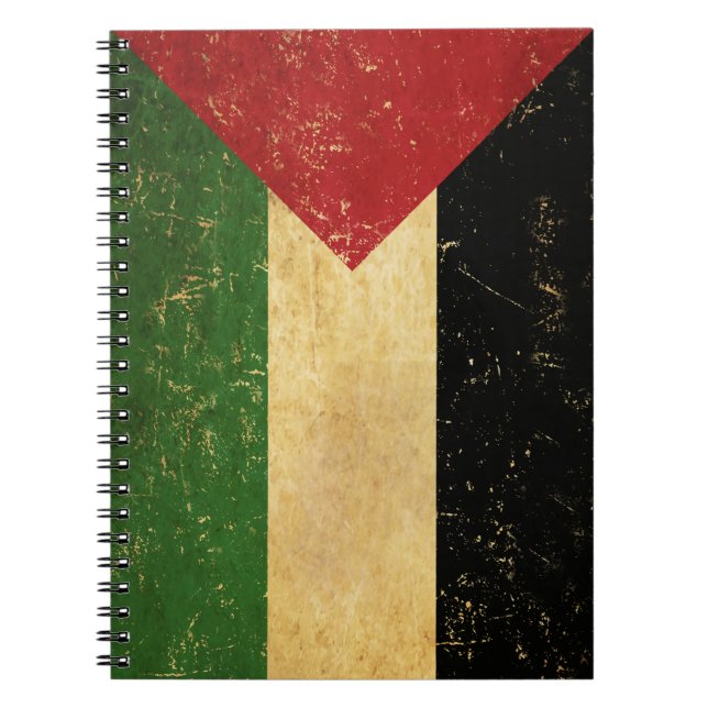 Carnet Vintage du drapeau palestinien (Devant)